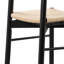 Chaise de salle à manger en chêne massif Hamm avec assise en corde tissée à la main-553439750