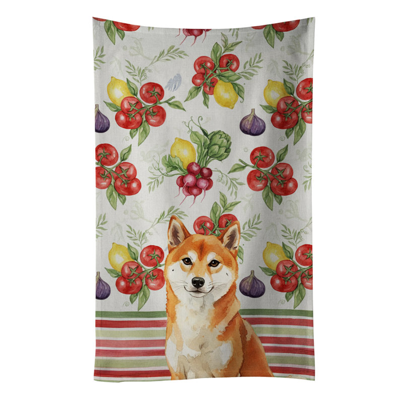 Serviette de cuisine rouge Shiba Inu, Red Shiba Inu