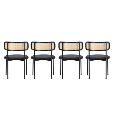 Tufted Velvet Parsons Chair in Black
