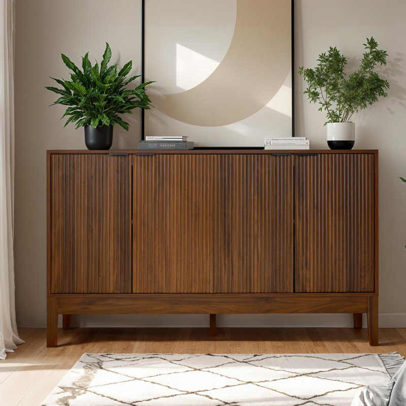 Buffet 55 po 4 portes, Noyer