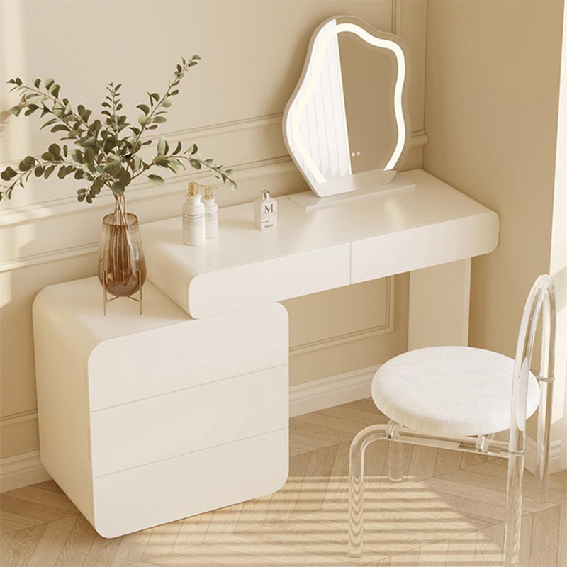 Makeup Vanity with Light mirror,5 drawers