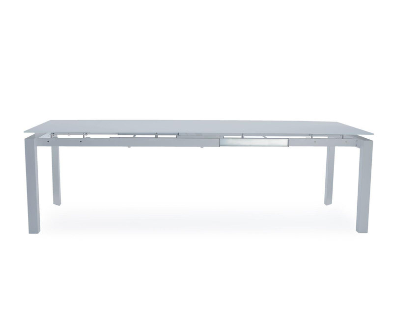 Table de salle à manger extensible Tatiana, Gris mat