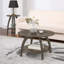 Table de bout ronde avec tablette Stacie-979631446