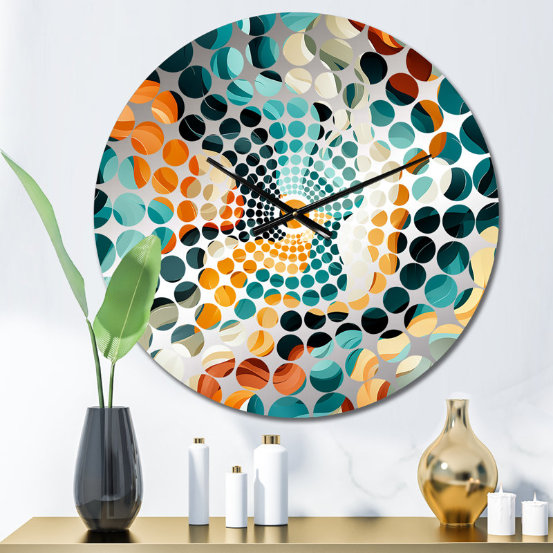 Horloge murale abstraite Celestial Harmony Cosmic Flow, Petit