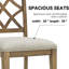 Chaise de salle à manger en bois massif de style Mid-Century de 2 - rembourrée confortable couleur chêne blanc rétro 2 pièces-1264829457