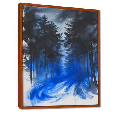 Pine Forest Wall Art, Foggy Woods Canvas, Stormwind Pines Forest