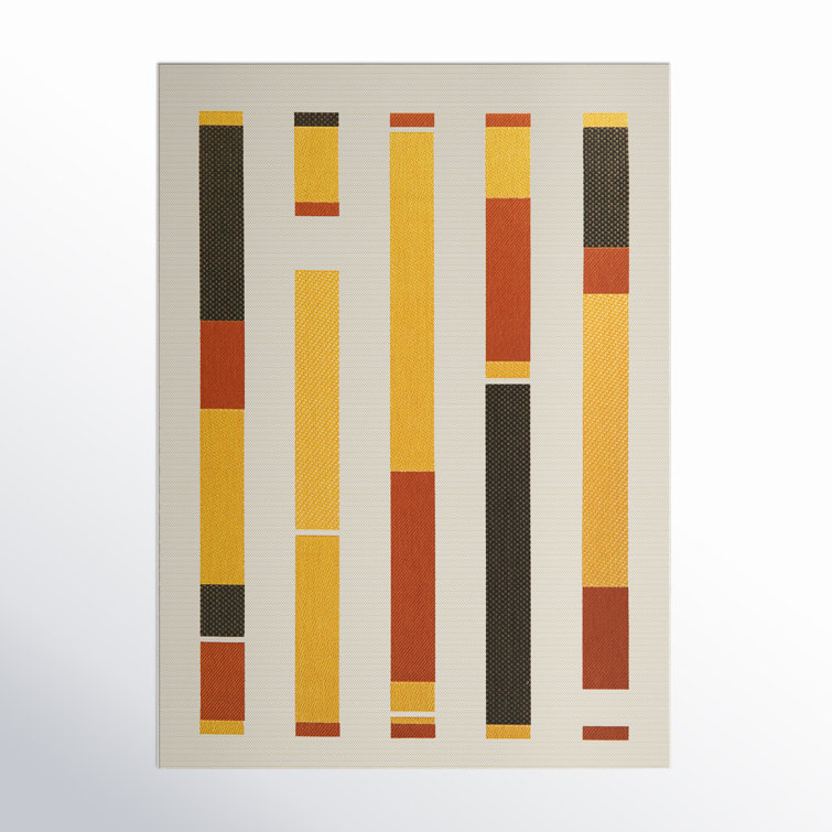 Kenno Flatweave Abstract Indoor/Outdoor Area Rug 