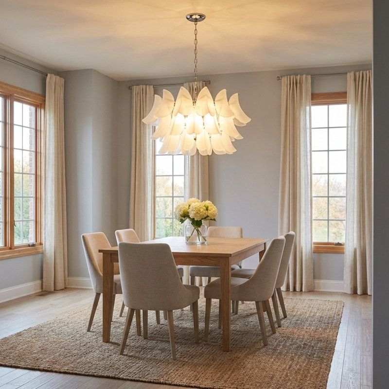 Chloe 32 Chandelier, Polished Nickel