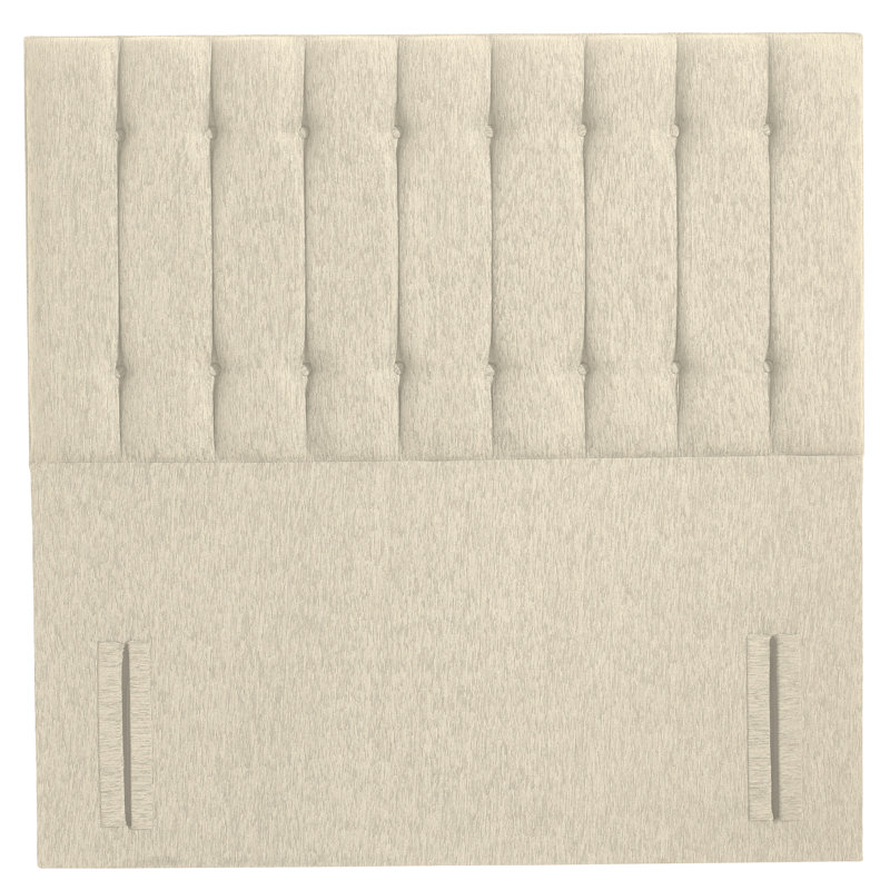 Maura Upholstered Headboard, Cream, Double (4'6)