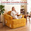 Fauteuil convertible surdimensionné en velours côtelé avec éponge à rebond élevé et coussin-1421469129