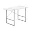 Table d'ordinateur de bureau à domicile l 48 po - Stratifié blanc avec structure en métal gris, design moderne