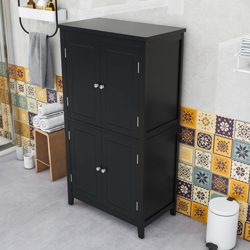 Armoire de salle de bain Flaxberry, Noir, noir, noir, noir