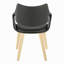 Chaise en bois blanchi et similicuir - ensemble de 2-949543611-949543609