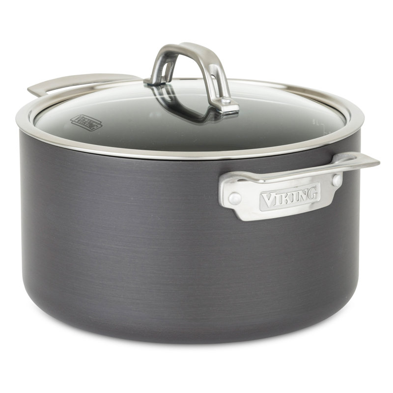 Viking 10-Piece Hard Anodized Nonstick Cookware Set with Glass Lids