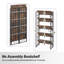 Bibliothèque pliante 5 niveaux, bibliothèque industrielle pliable ouverte, sans assemblage-1036663879