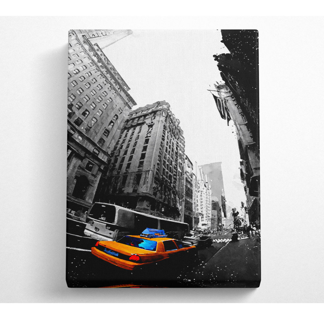 Nyc Yellow Cab On 5Th Avenue - Kunstdrucke auf Leinwand