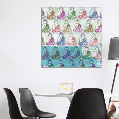 Buddha Print 1 Piece Wrapped Canvas Painting