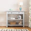Console Table With Drawer And Shelves In Antique White - Elegant Home Accessory Shelves, Entryway Furniture