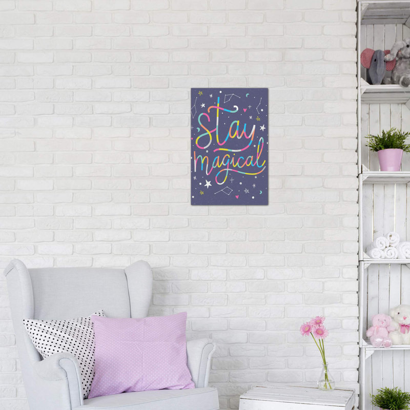 «Make Magic II» par Caroline Alfreds - impression d'art graphique, Pas de tapis, Toile tendue, H 12 po x l 8 po x P 0,75 po