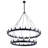 Marlyne 40 - Light Dimmable Wagon Wheel Chandelier