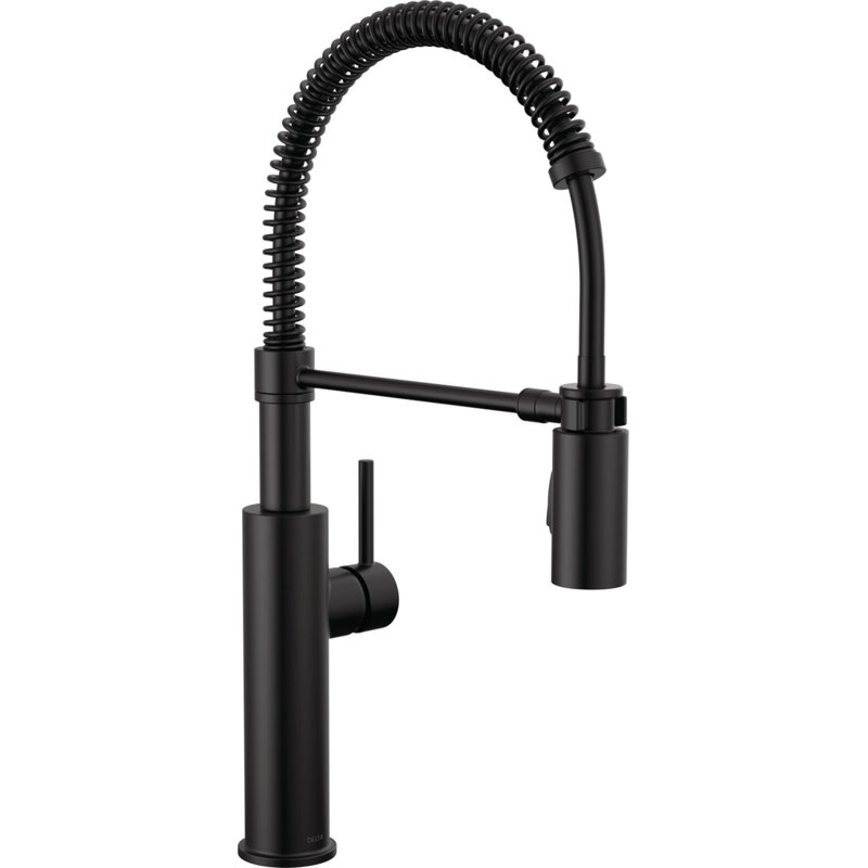 Antoni Pro Style Commercial Kitchen Faucet with Pull Down Sprayer, Single Hole Matte Black Kitchen Sink Faucet, Single Handle, Matte Black