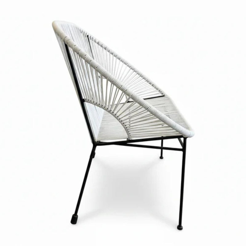  Solara Outdoor Loveseat Set of 4, White