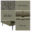 Canapé à 2 places en chenille capitonné l 34 po x P 75 po x H 38 po Dalton