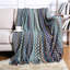 Bohemian Sofa Large Blue Bed Throw Blanket 130 x 180 cm