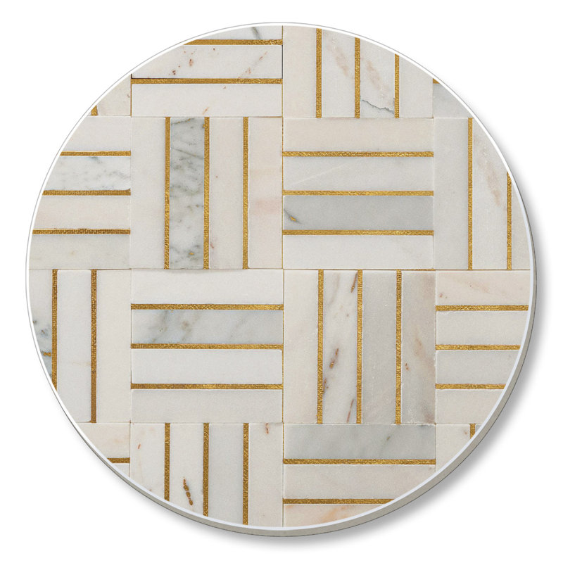 Ensemble de 4 sous-verres en pierre absorbants - Manhattan