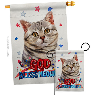 Drapeau de jardin patriotique en polyester à 2 faces