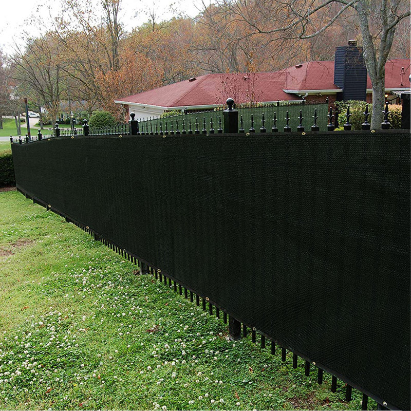 6' x 50' Black Heavy Duty Polyethylene Privacy Fence Screen