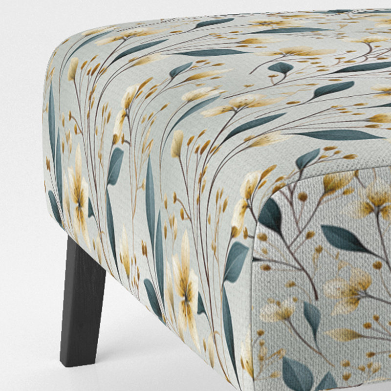 Subtle Whispers - Fauteuil de chambre rembourré de style campagnard, fauteuil d'appoint rustique floral