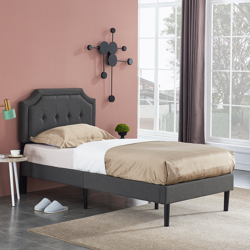 Kempst Steel Piece Bedroom Set, Twin, White