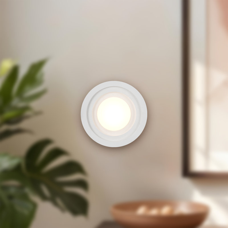 Arco Aluminium LED Flush Mounted Sconce, White