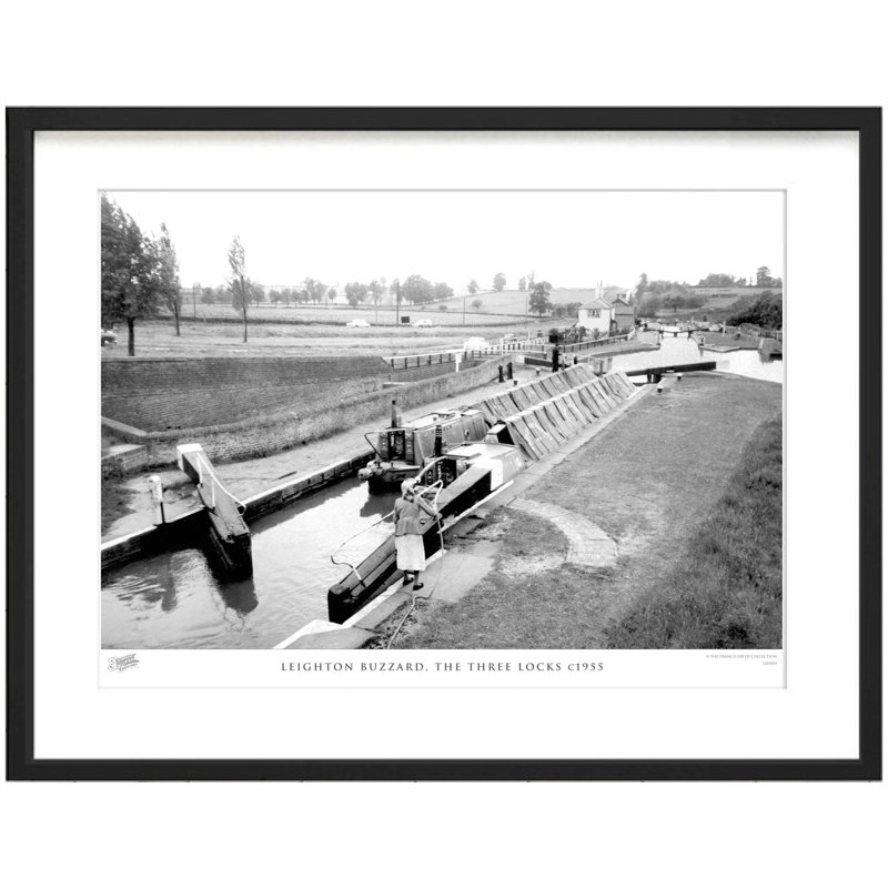 Leighton Buzzard, The Three Locks C1955 - Single Picture Frame Print, 40cm H X 50cm W x 2cm D