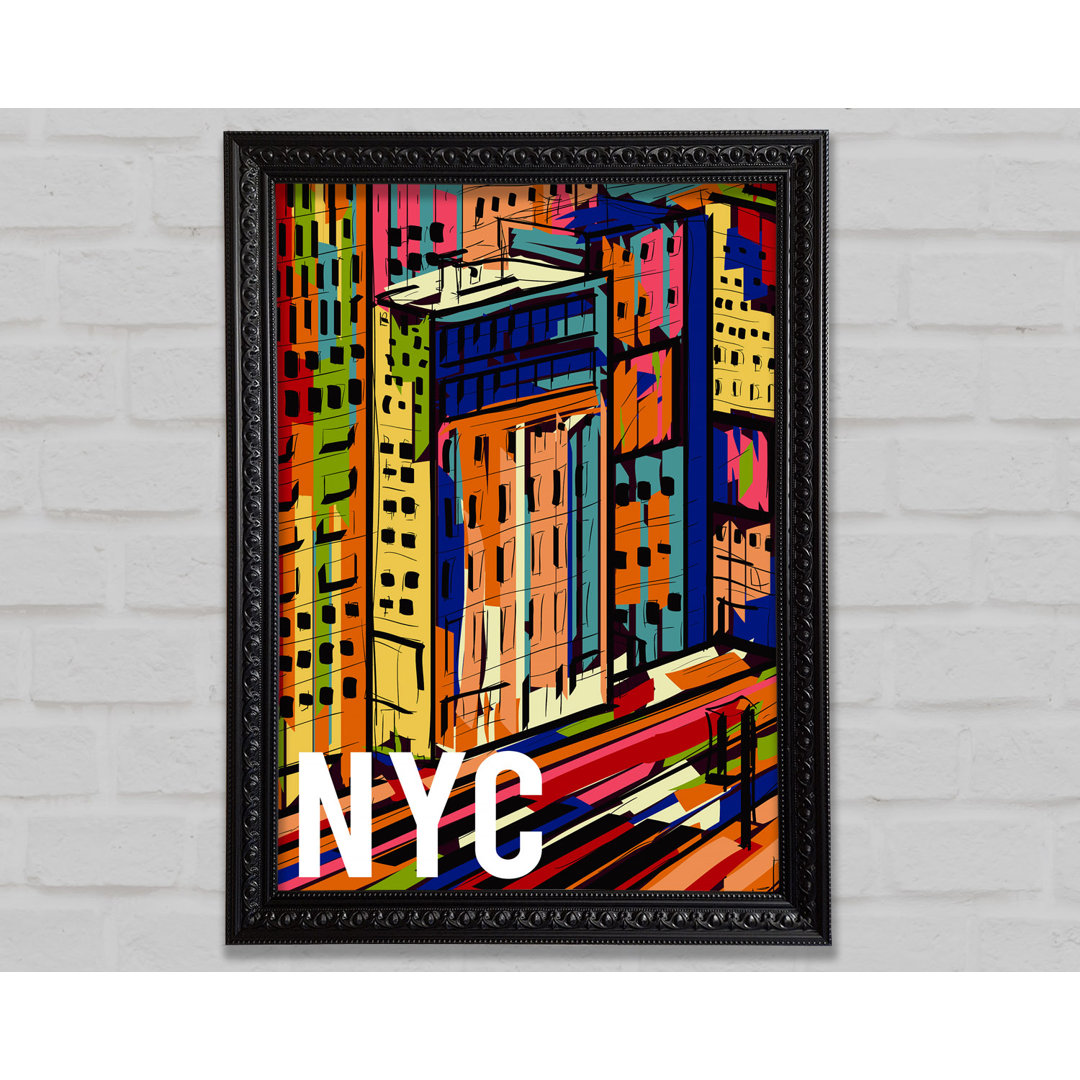 NYC Colourful City - Einzelne Bilderrahmen Kunstdrucke