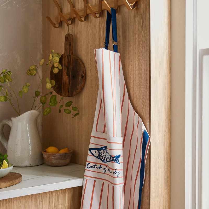Striped Cotton Bib Apron