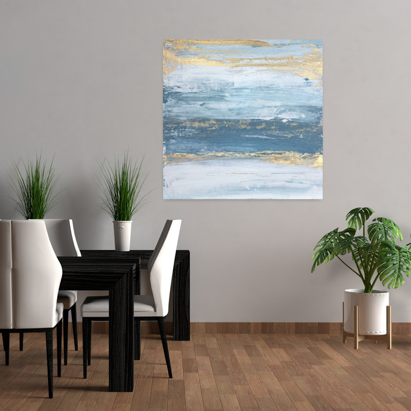 Art contemporain contemporain contemporain océan côtier abstrait, H 36 po x l 36 po