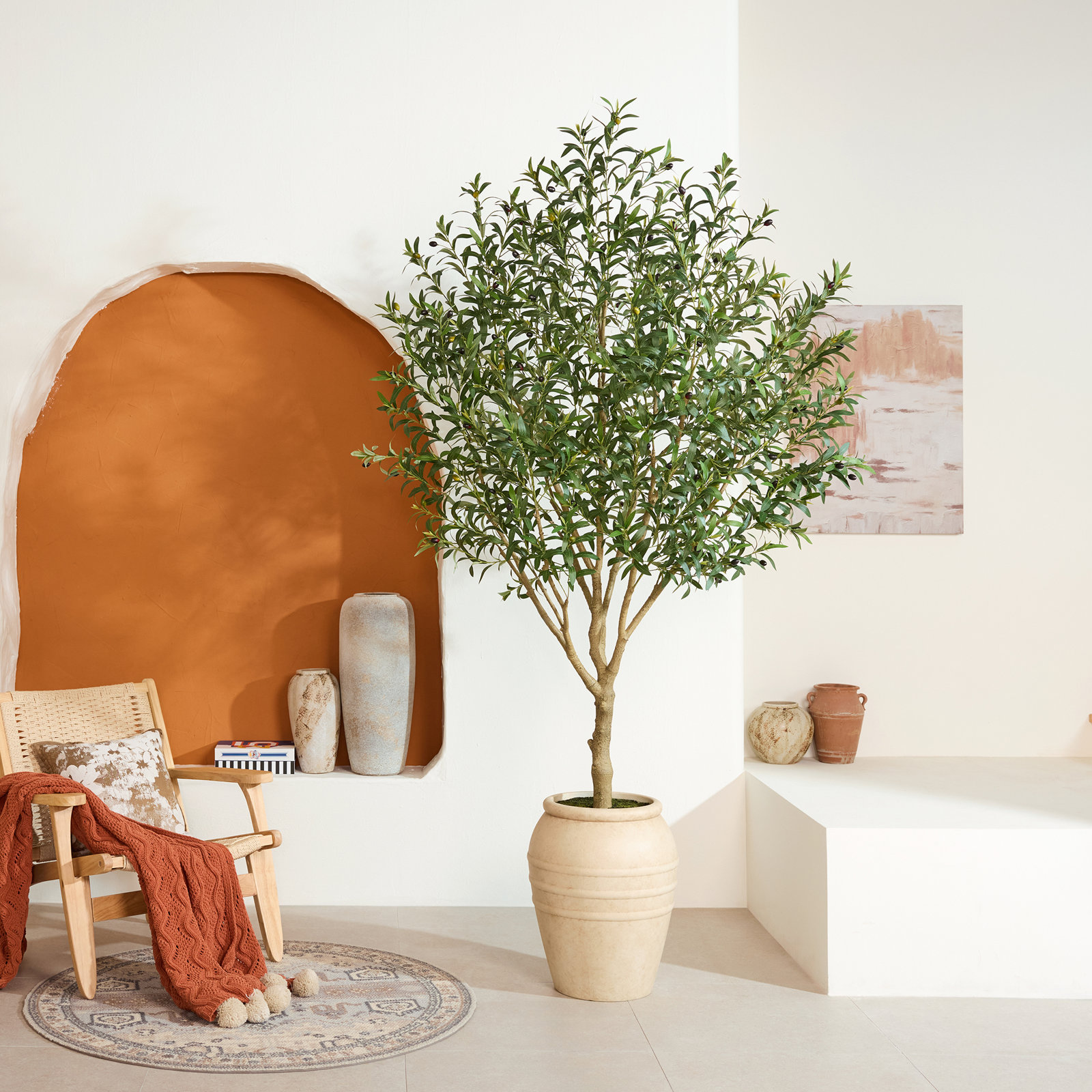 Olive Tree in Pot, 96" x 57"