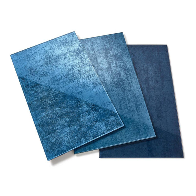 Cobalt 7.75" x 23.38" Decorated Glass Tile