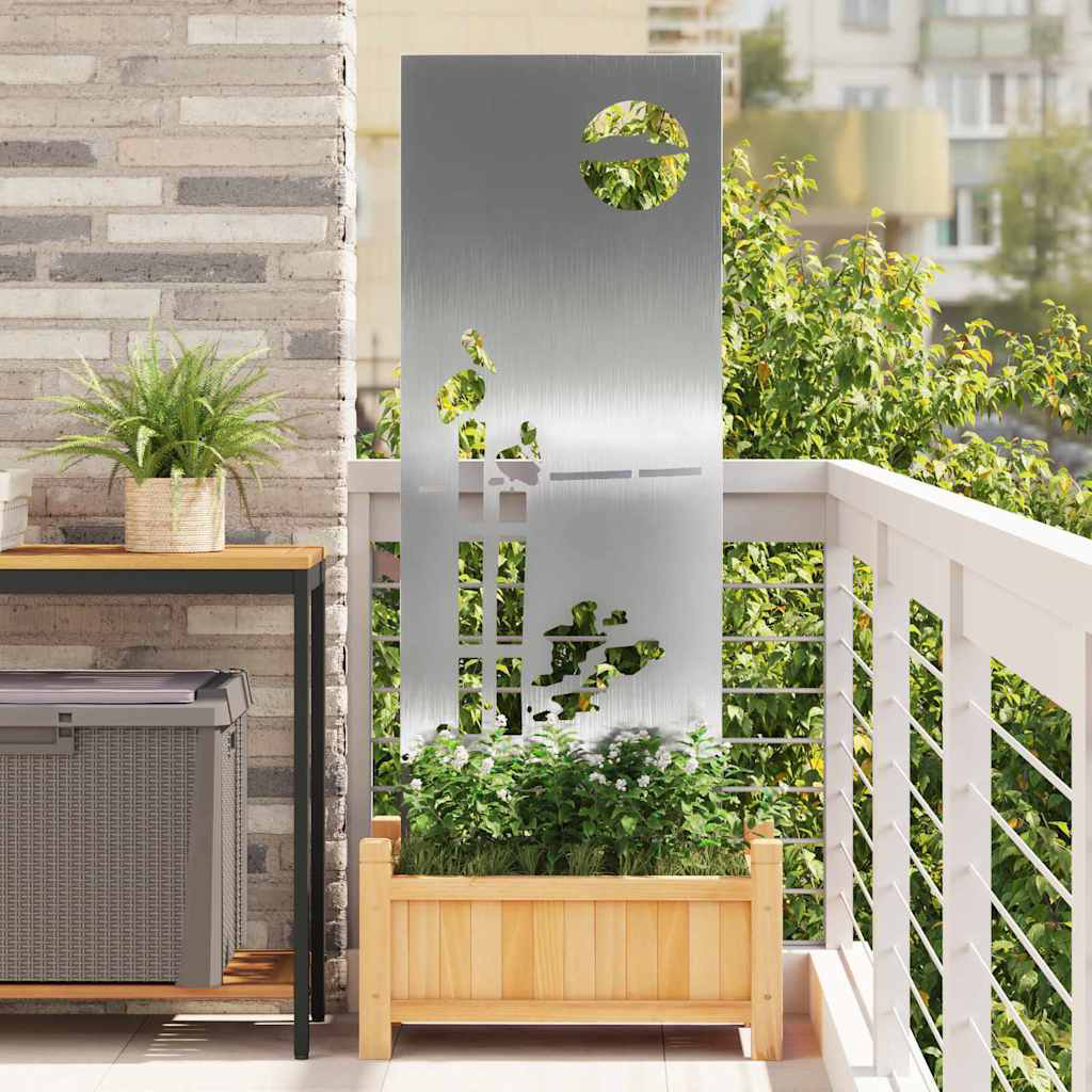 Vidaxl Garden Privacy Screen White 50 X 140 Cm Cold-Rolled Steel