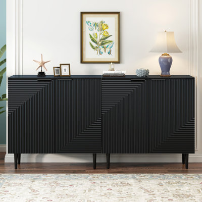 Meida Faux Wood 2-Doors Storage Cabinets