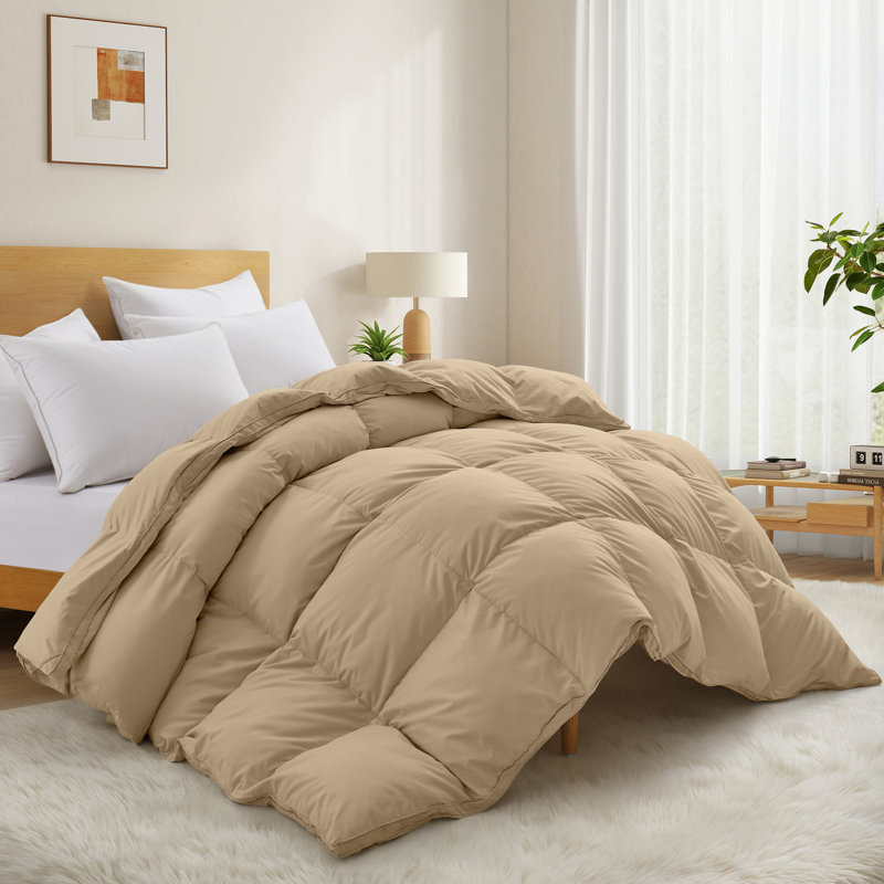 Heavyweight Feather & Down Fiber Duvet Insert, King, Beige