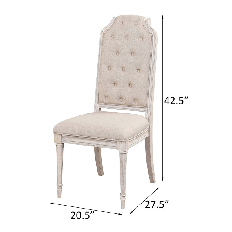 Ensemble de 2 chaises capitonnées à dossier