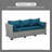 Nebiha Outdoor Wicker Couch Patio 3-seat Sofa Deep Seat Height Backrest Waterproof Cover No-Slip Cushions-86784421