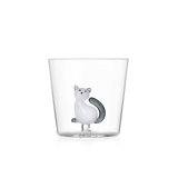 Tabby Cat - Tumbler White Cat With Amber Tail 11.8 Oz