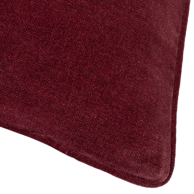 Heavy Chenille Square Throw Pillow Cover, Red