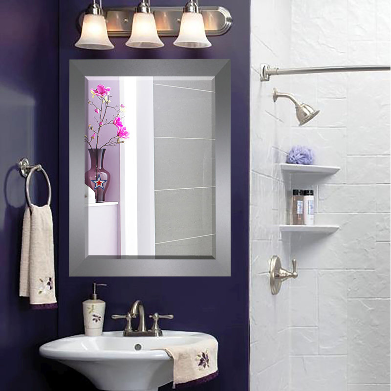 Versal Wood Flat Mirror, 35.5" H x 23.5" W