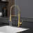 Kitchen Faucet With Pull Down Sprayer Stainless Steel Single Handle Pull Out Spring Sink Faucets-119337319