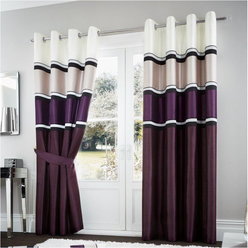 Battle Room Darkening Curtain Pair, Aubergine, 229 W x 229 D cm